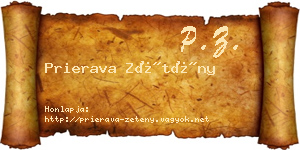 Prierava Zétény névjegykártya